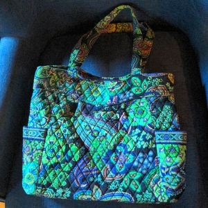Vera Bradley Pleated Tote, Blue Rhapsody